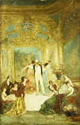 Une Soiree Chez La Paiva Painting by Adolphe Joseph Thomas Monticelli