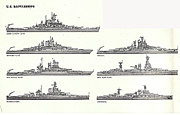 US Navy Battleships of World War II Photograph by Steve Estvanik