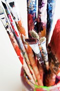Used Paint Brushes In Jars Photograph by Sabine Löscher Used Paint Brushes In Jars Photograph by Sabine Löscher