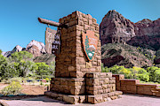 Utah Zion National Park Main Entrance Sign Photograph by Aloha Art