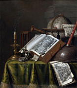 Vanitas Still Life By Edwaert Colyer Or Collier Painting by Edwaert Colyer Or Collier