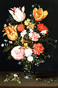 Vase Of Flowers With Ring And Diamonds Digital Art by Fototeca Gilardi