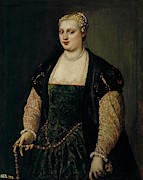Vecellio di Gregorio Tiziano -and workshop- / 'Portrait of a Woman', ca. 1560, Italian School. Painting by Titian -c 1485-1576-