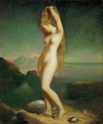 Venus Anadyomene, 1838, Salon 1839 Canvas 65.5 x 55 cm R.F. 2262. Painting by Theodore Chasseriau -1819-1856-