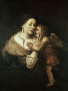 'Venus and Love', ca. 1640-1675, Oil on canvas, 118 x 90 cm, Inv. 1743. CUPID. AMOR MITOLOGIA. Painting by Rembrandt -1606-1669- 'Venus and Love', ca. 1640-1675, Oil on canvas, 118 x 90 cm, Inv. 1743. CUPID. AMOR MITOLOGIA. Painting by Rembrandt -1606-1669-