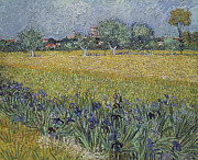 View Of Arles With Irises By Van Gogh Painting by Artist - Vincent Van Gogh