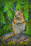 Vigilant Chipmunk Digital Art by Joel Bruce Wallach