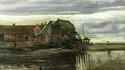 Vincent van Gogh -Zundert, 1853-Auvers-sur-Oise, 1890-. Watermill at Gennep -1884-. Oil on canvas... Painting by Vincent van Gogh -1853-1890- Vincent van Gogh -Zundert, 1853-Auvers-sur-Oise, 1890-. Watermill at Gennep -1884-. Oil on canvas... Painting by Vincent van Gogh -1853-1890-