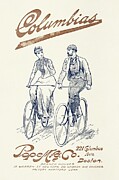 Vintage Bicycle Advertisement With Riders Digital Art by Trendy Art