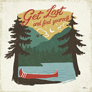 Vintage Lake V No Lines Painting by Janelle Penner