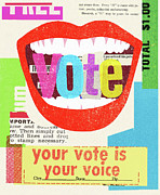 Vote Collage Drawing by CSA Images