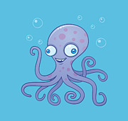 Wacky Octopus Digital Art by John Schwegel