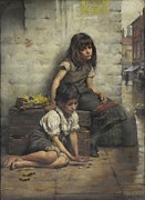 Waifs Painting by Thomas Benjamin Kennington