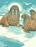 Walruses Drawing by CSA Images