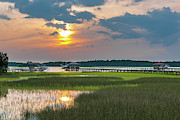 Wando River Sunset - Rivertowne on the Wando Photograph by Dale Powell Wando River Sunset - Rivertowne on the Wando Photograph by Dale Powell