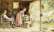 Wash Day, 1890 Painting by Edward Lamson Henry