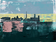 Washington D.C. Abstract Skyline I Mixed Media by Naxart Studio
