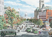 Washington D.c. Gridlock Painting by Stanton Manolakas