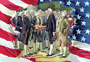 Washington's Inauguration as President Painting by Raphael Tuck