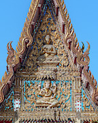 Wat Pak Nam Bung Sapang Phra Ubosot Buddha and Ganesha Images on Gable DTHU0839 Photograph by Gerry Gantt