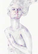 Watercolour portrait of a beautiful girl Painting by Dimitar Hristov