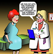 We Can Go With The Hormone-replacement Therapy Or Skip Drawing by Mark Lynch