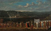 Wedding procession on the Bosphorus. Turkse bruiloft. Painting by Jean Baptiste Vanmour