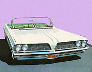 White Vintage Car Drawing by CSA Images White Vintage Car Drawing by CSA Images