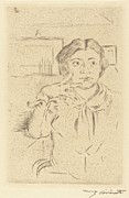 Wife Of The Artist Drawing by Lovis Corinth