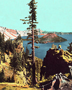 Wilderness Lake Scene Drawing by CSA Images Wilderness Lake Scene Drawing by CSA Images