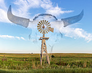 Windmill and Bison 003 Photograph by Rob Graham Windmill and Bison 003 Photograph by Rob Graham