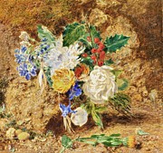 Winter Flowers, C.1850 Painting by William Henry Hunt