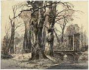 Winter landscape with gate between trees. Painting by Hendrik Gerrit ten Cate Winter landscape with gate between trees. Painting by Hendrik Gerrit ten Cate