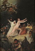 'Witche's Sabbath'. 1850 - 1855. Oil on tin plate. Painting by Eugenio Lucas Velazquez -1817-1870-