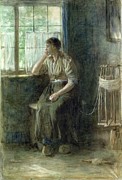 Woman At The Window Drawing by Jozef Israels