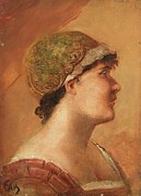 Womans Head In Profile Painting by Friedrich August Von Kaulbach Womans Head In Profile Painting by Friedrich August Von Kaulbach