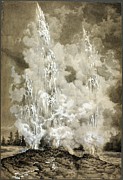 Yellowstone Geyser Painting by Richard Norris Brooke Yellowstone Geyser Painting by Richard Norris Brooke