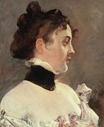Young Woman In Profile Painting by Vaclav Brozek Young Woman In Profile Painting by Vaclav Brozek