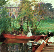 A Boating Party #2 Painting by John Singer Sargent