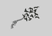 A Murder of Crows #1 Drawing by Jenny Armitage