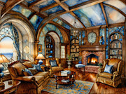 A Reader's Room #1 Digital Art by Eris And AI A Reader's Room #1 Digital Art by Eris And AI