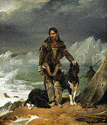 A Woman from the Land of Eskimos #1 Painting by Leon Cogniet