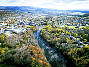 Aerial view of the Otter Creek in Middlebury, Vermont #1 Photograph by Eric Killorin