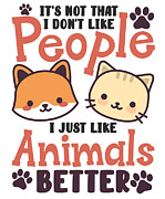 Animal Lover Introvert Pet Cat Dog Lover Social Distancing #1 Digital Art by Toms Tee Store