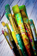 Artist paintbrushes #1 Photograph by Garry Gay Artist paintbrushes #1 Photograph by Garry Gay