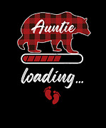 Auntie Bear Loading Pregnancy Aunt Birth #1 Digital Art by Toms Tee Store