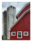 1 Barn 2 Silos 3 Windows Photograph by Mark Miller