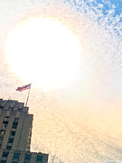 Big Sun and Flag/pushed Photograph by Margaret Emory Design Big Sun and Flag/pushed Photograph by Margaret Emory Design