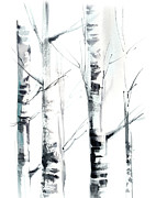 Birch trees #1 Painting by Sophia Rodionov