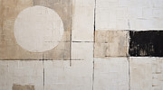 Black and Beige Abstract Art Painting by Lourry Legarde
